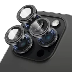   Lito - S+ Kameraüveg Védő - iPhone 15 Pro / iPhone 15 Pro Max - Fekete Titán üvegfólia