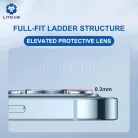 Lito - S+ Kameraüveg Védő - iPhone 15 Pro / iPhone 15 Pro Max - Kék Titán üvegfólia
