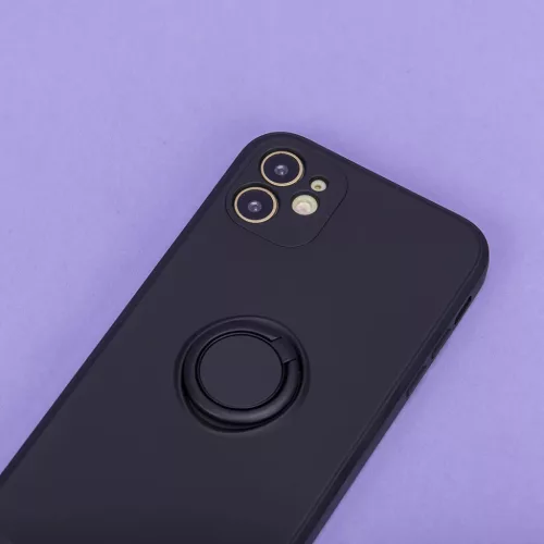 Xiaomi Poco X4 Pro 5G Szilikon tok hátlapi gyűrűvel fekete