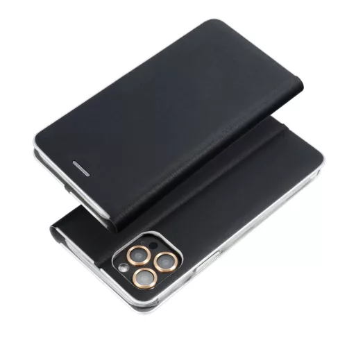 Samsung Galaxy A54 5G Forcell Luna Carbon fliptok fekete