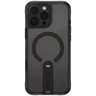 iPhone 16 Pro Skinarma Helix mágneses töltőt, 360 fokban forgatható állvánnyal fekete tok