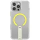 iPhone 16 Pro Skinarma Helix mágneses töltő és 360 fokban forgatható állvány átlátszó tok