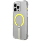 iPhone 16 Pro Skinarma Helix mágneses töltő és 360 fokban forgatható állvány átlátszó tok