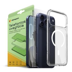   iPhone 17 Pro Max Magsafe tok + üvegfólia 2db 9H 2.5D HD 0.33mm Alphajack