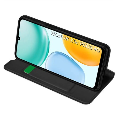 Honor X5c Plus Techsuit Magskin Book - Fekete tok