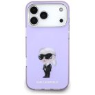 iPhone 17 Pro Max Karl Lagerfeld IML Aquarelle Karl & Choupette & Logo MagSafe tok Lila
