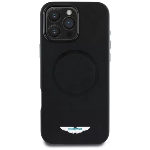 iPhone 16 Pro Aston Martin HC FW Logo MagSafe fekete tok