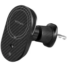 MagSafe fekete szürke iPhone és Android telefontartó vezetéknélküli töltővel PITAKA MagEZ Pro 2 Qi2 15W NFC