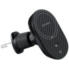 MagSafe fekete szürke iPhone és Android telefontartó vezetéknélküli töltővel PITAKA MagEZ Pro 2 Qi2 15W NFC