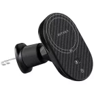 MagSafe fekete szürke iPhone és Android telefontartó vezetéknélküli töltővel PITAKA MagEZ Pro 2 Qi2 15W NFC