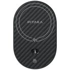 MagSafe fekete szürke iPhone és Android telefontartó vezetéknélküli töltővel PITAKA MagEZ Pro 2 Qi2 15W NFC