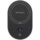 MagSafe fekete szürke iPhone és Android telefontartó vezetéknélküli töltővel PITAKA MagEZ Pro 2 Qi2 15W NFC
