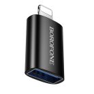 Borofone Adapter BV26 - USB-ről Lightning-re - fekete