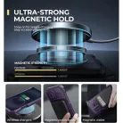 iPhone 16 Dexnor Magsafe 360 tok, kihajtható állvánnyal, lila ütésálló