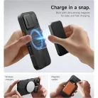 iPhone 16 Pro SURITCH Magsafe tok, kihajtható állvánnyal, fekete ütésálló