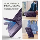 iPhone 16 Pro Dexnor Magsafe 360 tok, kihajtható állvánnyal, lila ütésálló