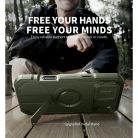 iPhone 17 Pro Max Dexnor MagSafe ütésálló 360 tok kihajtható állvánnyal és kameravédővel zöld