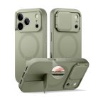 iPhone 17 Pro Max Suritch MagSafe ütésálló tok kihajtható állvánnyal és kameravédővel zöld