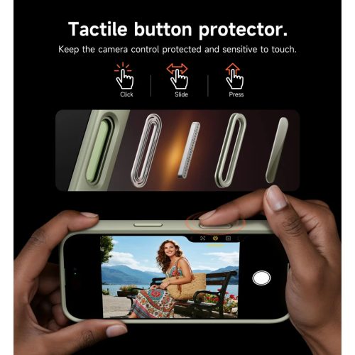 iPhone 17 Pro Max Suritch MagSafe ütésálló tok kihajtható állvánnyal és kameravédővel zöld