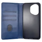 Honor Magic 7 Lite mágneses PU bőr fliptok kártyatartóval pánt nélküli kék Alphajack