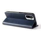 iPhone 17 Pro Max mágneses PU bőr fliptok kártyatartóval pánt nélküli kék Alphajack