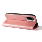 iPhone 17 Pro Max mágneses PU bőr fliptok kártyatartóval pánt nélküli rózsaszín Alphajack