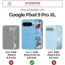   Google Pixel 9 Pro XL Dexnor 360 ütésálló tok kihajtható állvánnyal és kameravédővel fekete