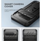 Google Pixel 9 Pro XL Dexnor 360 ütésálló tok kihajtható állvánnyal és kameravédővel fekete