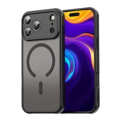   iPhone 17 Pro Max Fan Dun Series fekete tok MagSafe hibrid (TPU + PC) Alphajack