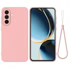 Samsung Galaxy A17 rózsaszín,  Liquid szilikon tok Alphajack