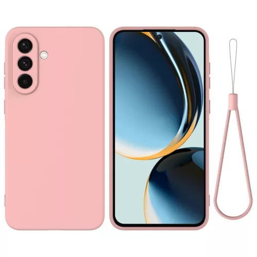 Samsung Galaxy A17 rózsaszín,  Liquid szilikon tok Alphajack