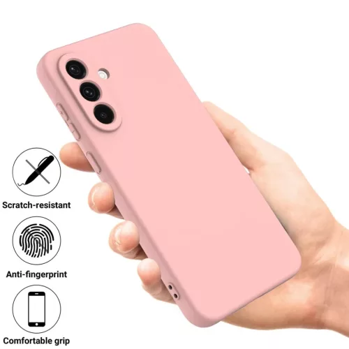 Samsung Galaxy A17 rózsaszín,  Liquid szilikon tok Alphajack