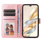 Honor Magic 7 Lite napraforgó mintás dombornyomott fliptok – rózsaszín