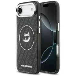   iPhone 17 Air Karl Lagerfeld IML Choupette Head Logo MagSafe tok Fekete
