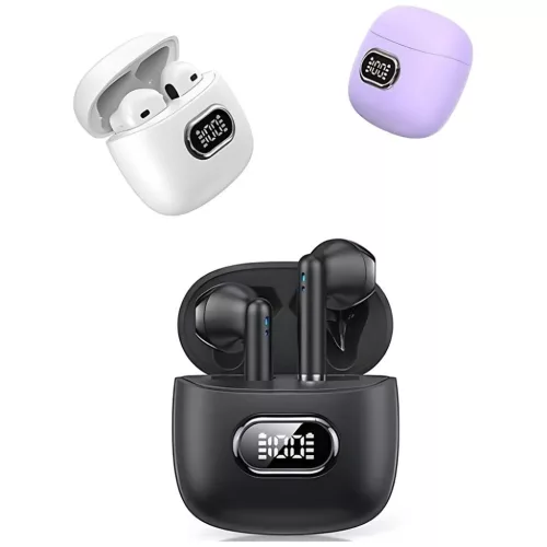 USAMS Bluetooth 5.3 TWS IA II Series vezeték nélküli fülhallgató lila BHUIAII03 (USAMS-IAII15)