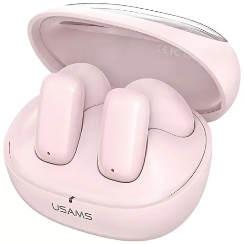 USAMS Bluetooth 5.3 TWSTD sorozatú vezeték nélküli fejhallgató Rózsaszín BHUTD03 (TD22)