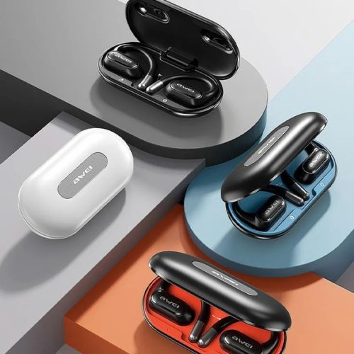 AWEI T93+ Bluetooth 5.4 vezeték nélküli fülhallgató dokkolóval fehér