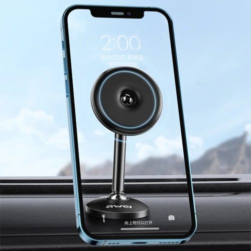 Mágneses autós tartó AWEI X22 műszerfalra fekete