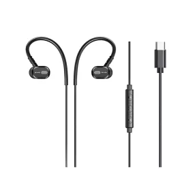 Fekete AWEI TC-6 USB sztereó fülhallgató