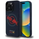 iPhone 15 Pro Red Bull HC Szilikon ORBR20 Logó Piros Szegéllyel MagSafe tok sötétkék
