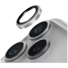 iPhone 17 Pro / 17 Pro Max Ezüst üvegfólia Uniq Optix Prime Kamera Lencsevédő készülékhez alkalmazó eszközzel