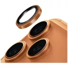 iPhone 17 Pro / 17 Pro Max Uniq Optix Prime kamera lencsevédő üvegfólia applikátorral - Narancssárga