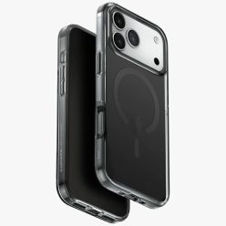 iPhone 17 Pro Max - Fekete Uniq Clario Magclick Töltőtok