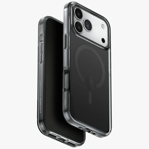 iPhone 17 Pro Max - Fekete Uniq Clario Magclick Töltőtok