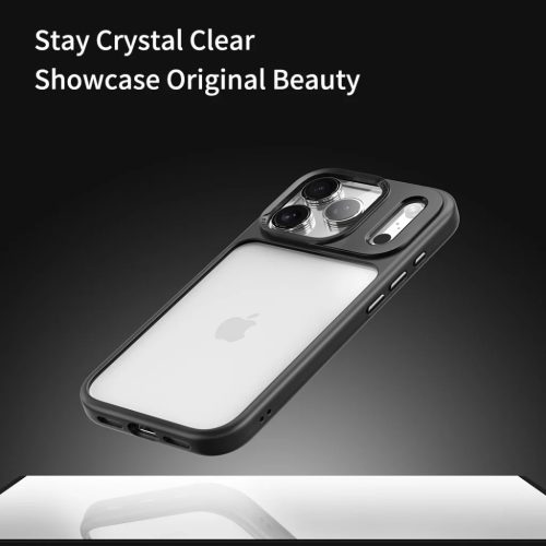 iPhone 17 Pro Max átlátszó-fekete Rock Guard Series tok