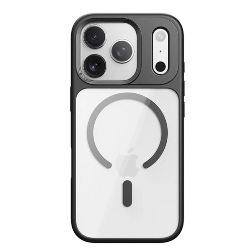 iPhone 17 Pro Max átlátszó-fekete Rock Guard Series Mágneses tok