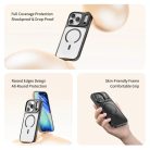 iPhone 17 Pro Max átlátszó-fekete Rock Guard Series Mágneses tok