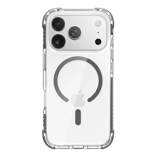 iPhone 17 Pro Max átlátszó-fekete Rock Kristály Tiszta Mágneses Széria tok