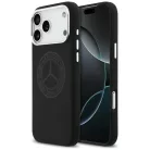 Mercedes Szilikon Retro Logós MagSafe tok iPhone 17 Pro Max - Fekete tok