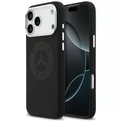   Mercedes Szilikon Retro Logós MagSafe tok iPhone 17 Pro Max - Fekete tok